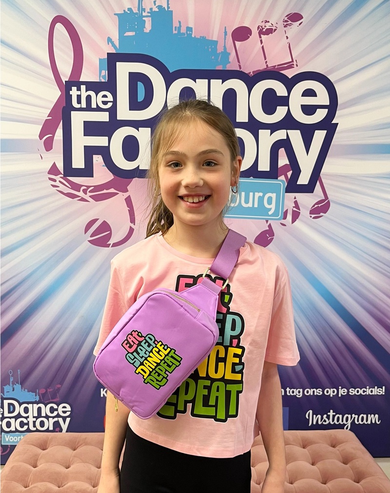 Tasje, eat,sleep,dance,repeat / Roze, Lila, Groen
